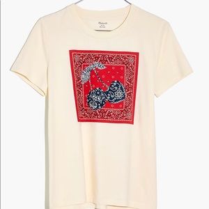 MADEWELL Bandana Cherry Graphic Tee (sz SMALL)